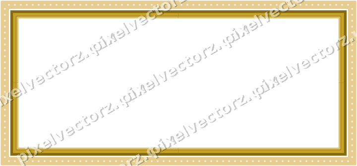 Decorative picture frame border in dark green and amber with dot row