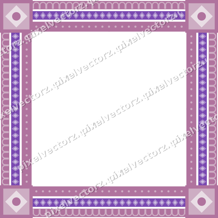 Decorative picture frame border in purple and blue with diamond band
