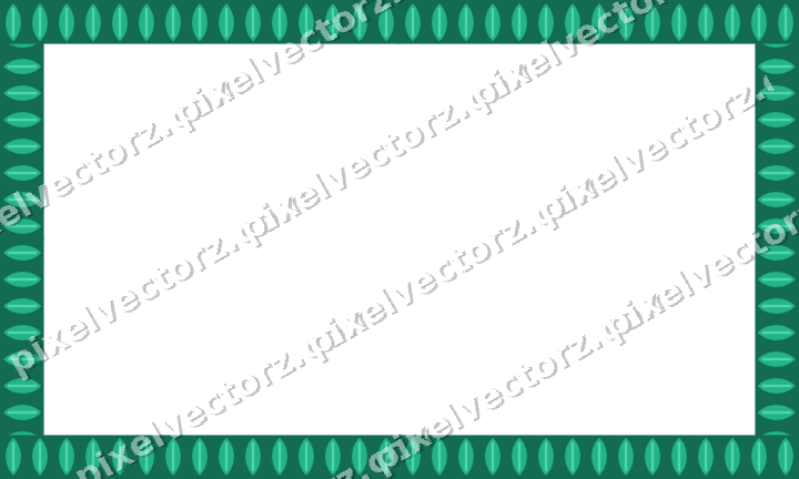 Decorative picture frame border in green and teal with leaf moulding