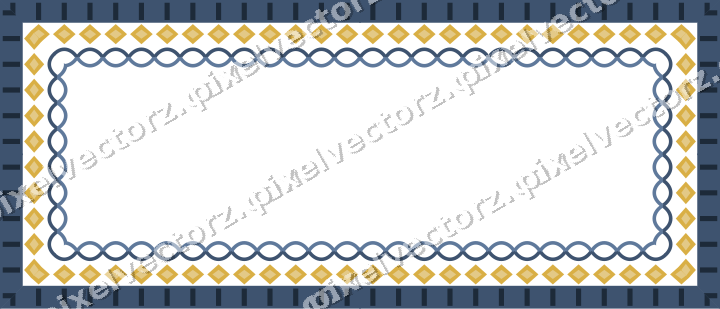 Decorative picture frame border in amber and green with diamond band