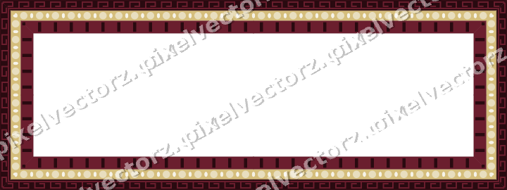 Decorative picture frame border in dark pink and red with greek key