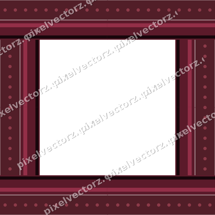 Decorative picture frame border in dark pink and amber with dot row