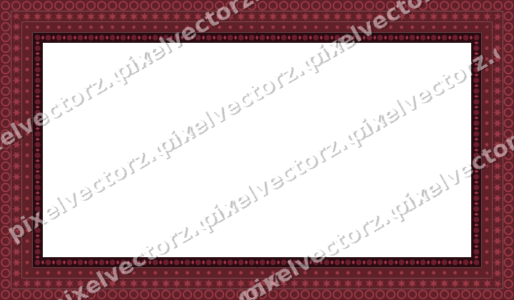 Decorative picture frame border in dark pink and red with dot row