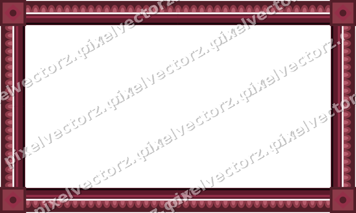 Decorative picture frame border in dark pink and amber with scale band