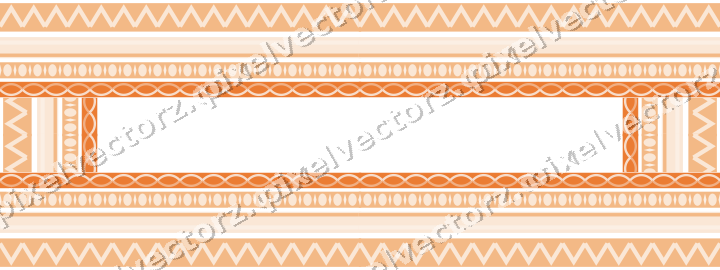 Decorative picture frame border in blue and orange with egg and dart