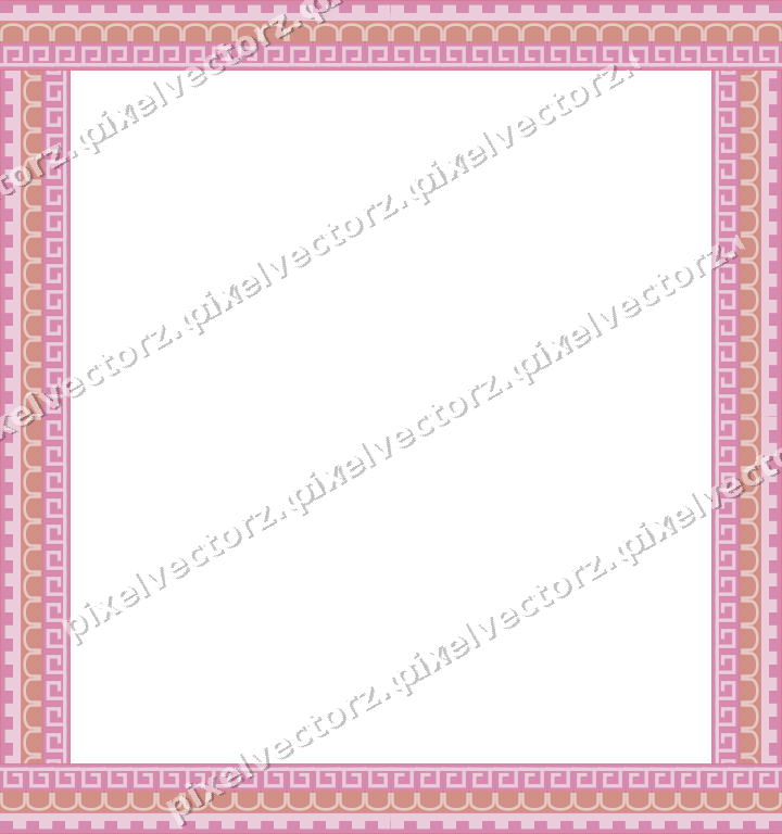 Decorative picture frame border in pale pink with arcade frieze