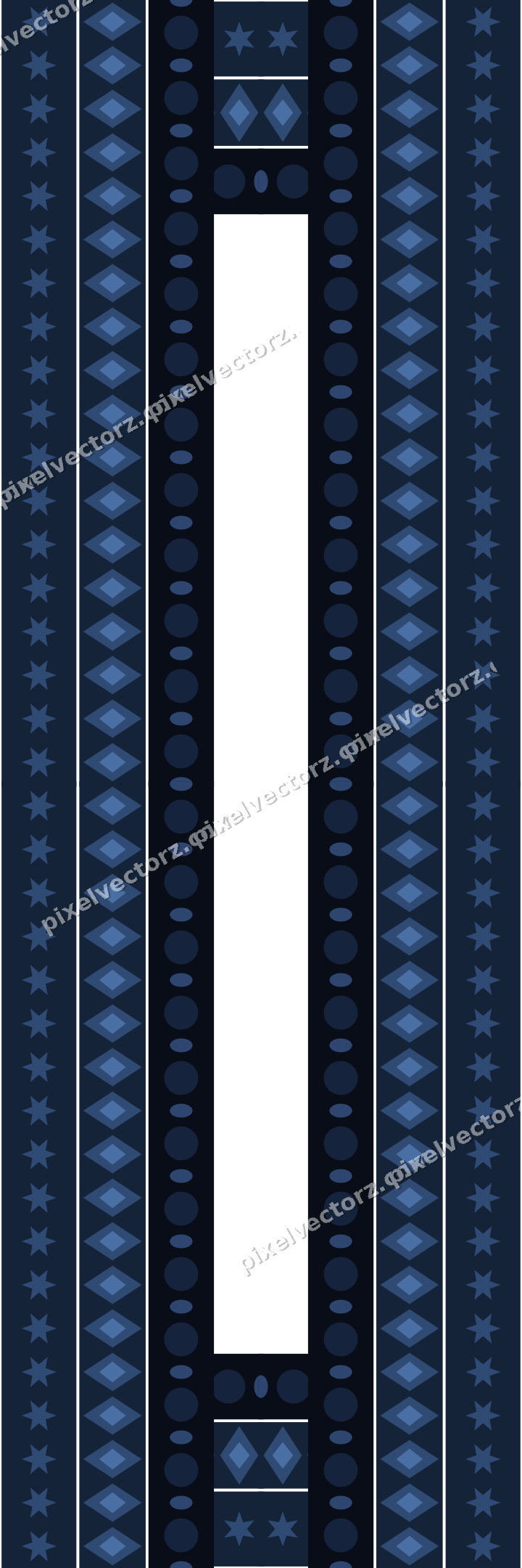 Decorative picture frame border in dark blue with diamond band