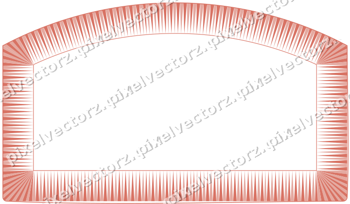 Decorative line art frame in amber and green with label plaque