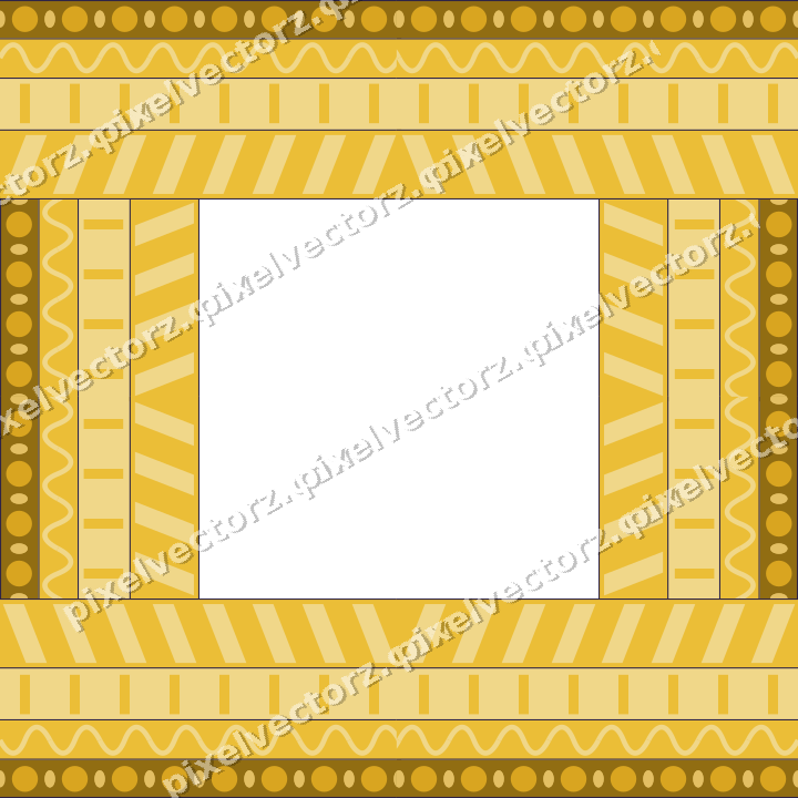 Decorative picture frame border in amber and purple with wave band