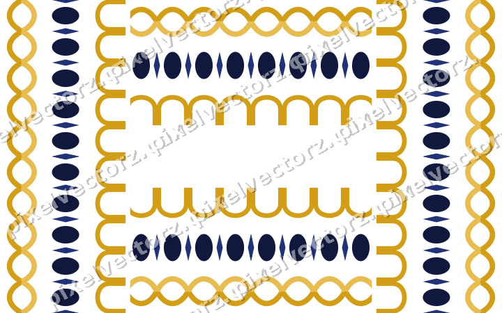 Decorative picture frame border in amber and blue with guilloche