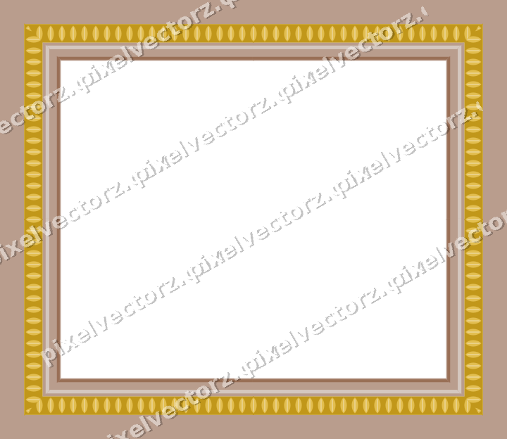 Decorative picture frame border in amber with leaf moulding
