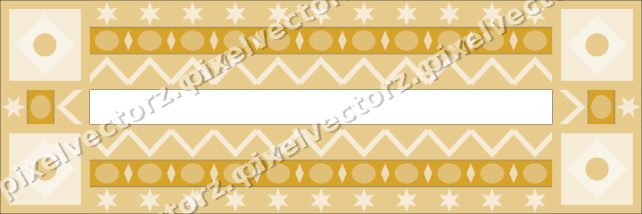Decorative picture frame border in dark blue and amber with star band