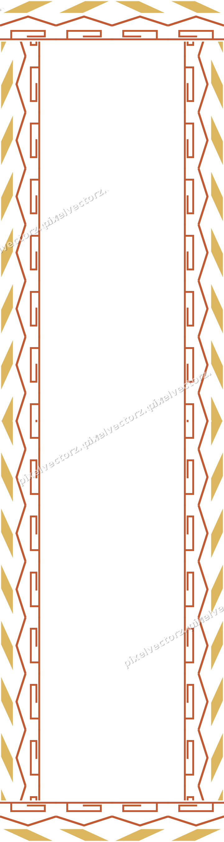 Decorative picture frame border in orange and amber with diagonal band