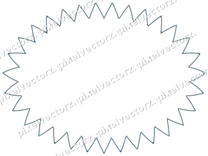 Decorative line art frame in amber and green with oval and zigzag edge