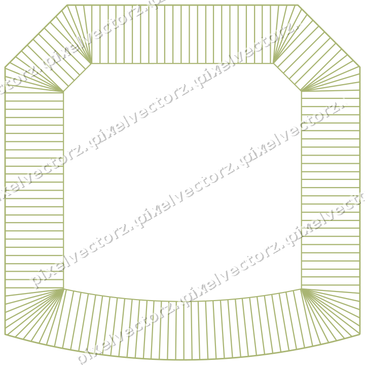 Decorative line art frame in lime and pink with label plaque