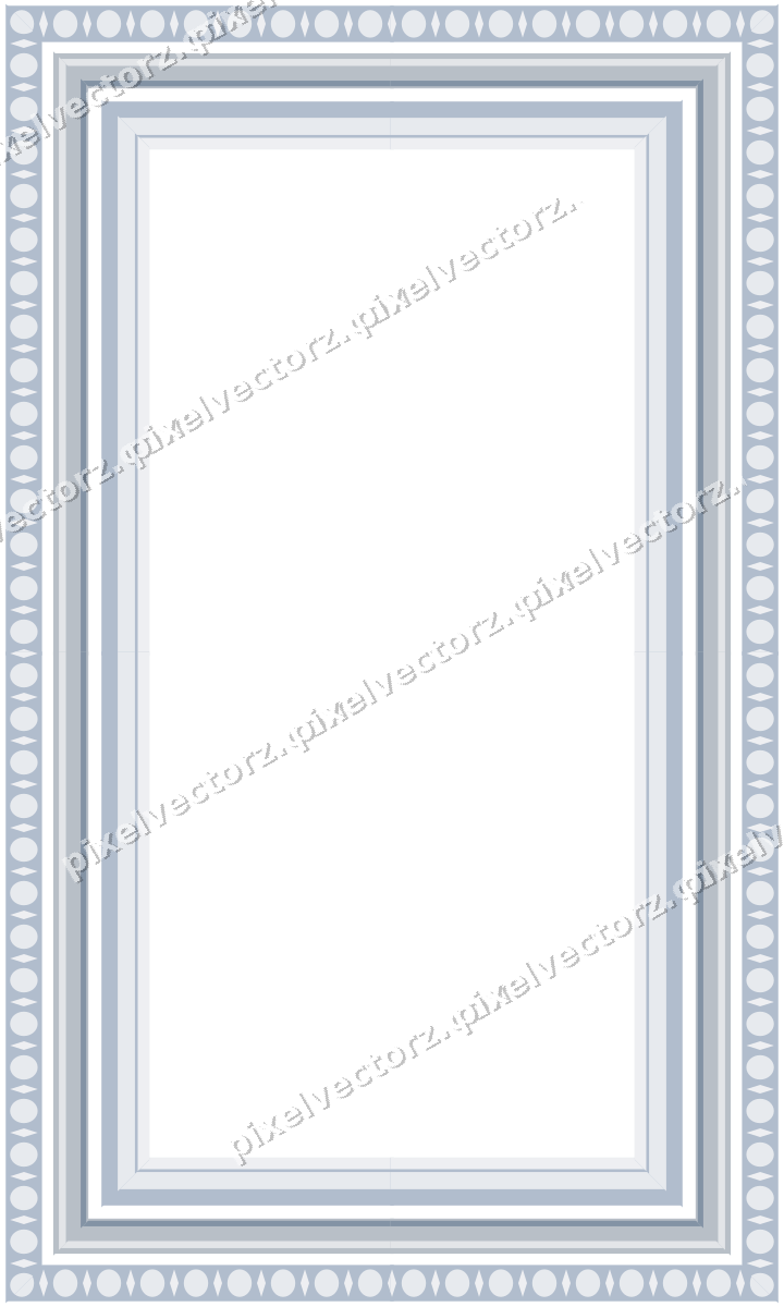 Decorative picture frame border in dark blue with egg and dart
