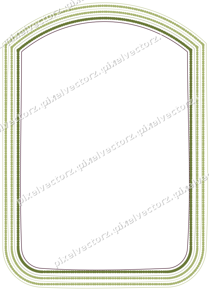 Decorative line art frame in lime and pink with label plaque