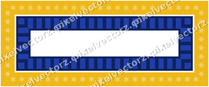 Decorative picture frame border in amber and blue with dentil