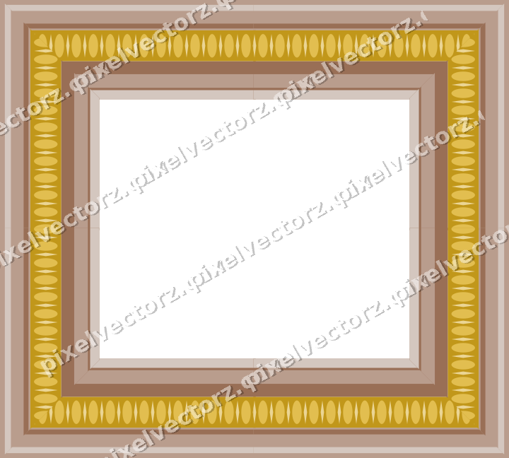 Decorative picture frame border in amber with egg and dart