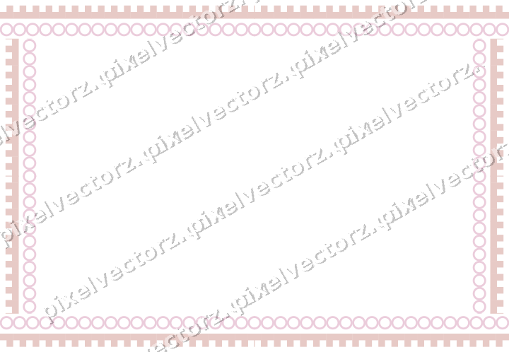 Decorative picture frame border in pale pink with step band