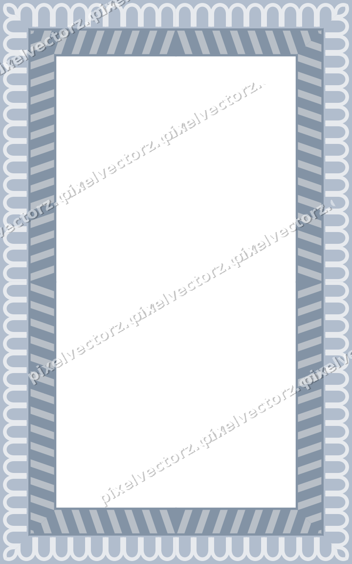 Decorative picture frame border in dark blue with arcade frieze