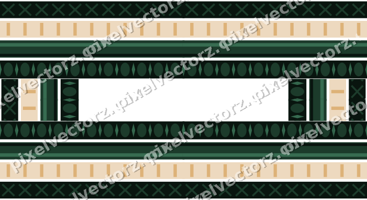 Decorative picture frame border in dark green with cross band