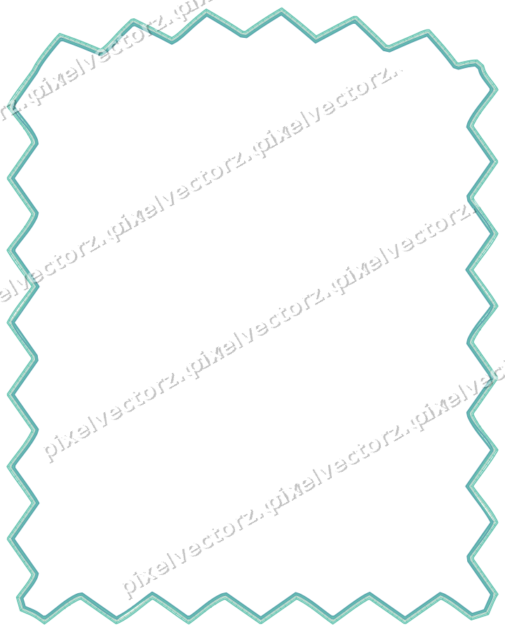 Decorative line art frame in green and teal with label plaque