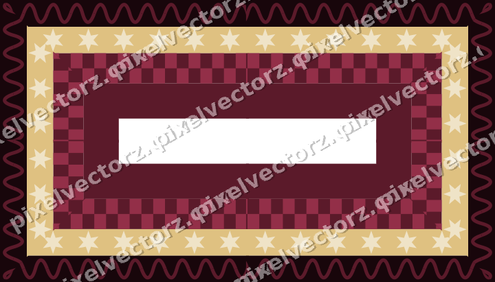 Decorative picture frame border in dark pink and amber with wave band