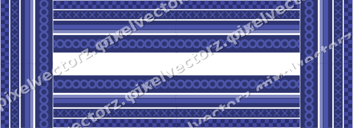 Decorative picture frame border in dark blue and amber with cross band