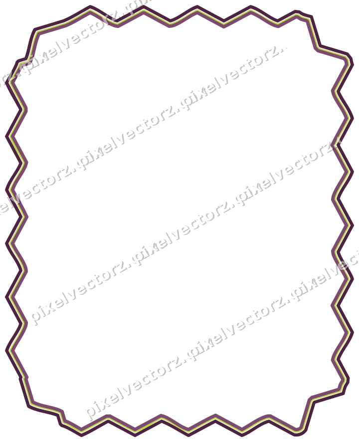 Decorative line art frame in dark magenta and lime with label plaque
