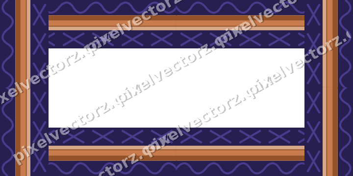 Decorative picture frame border in orange and blue with wave band