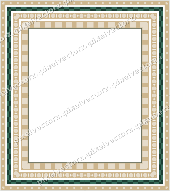Decorative picture frame border in dark red with dot row