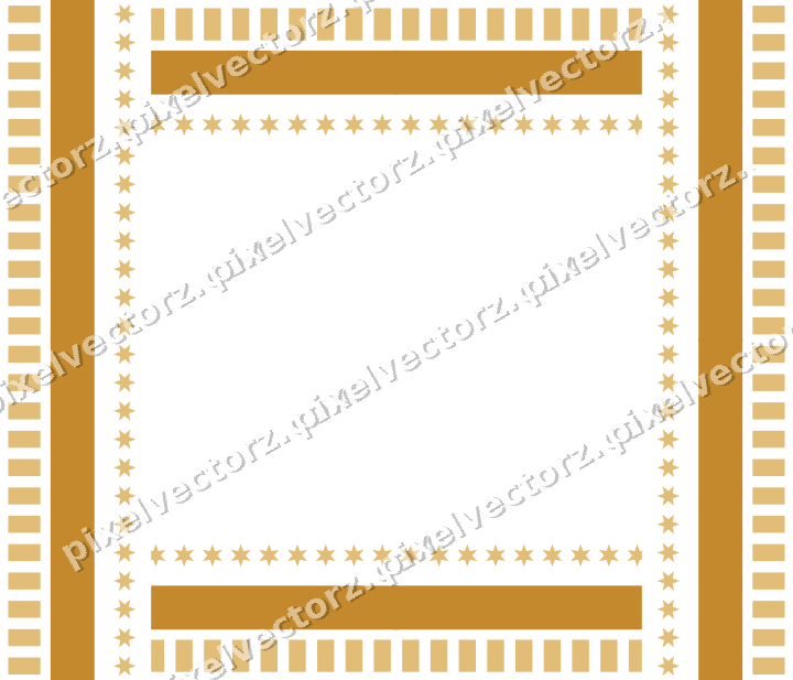 Decorative picture frame border in amber and dark teal with dentil