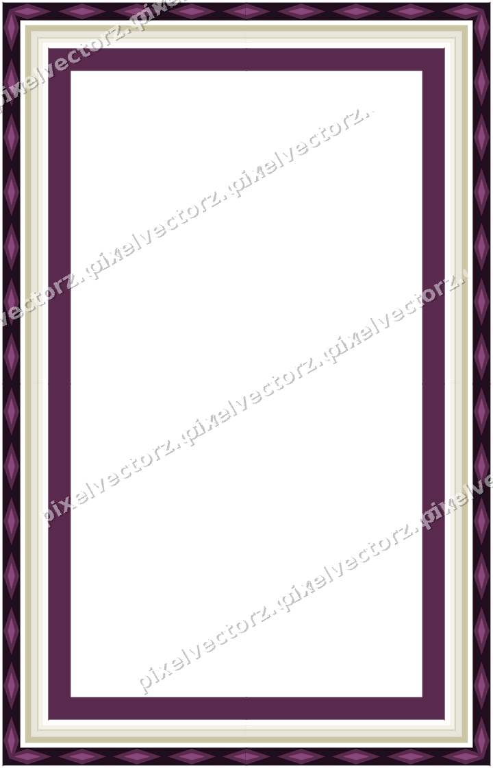 Decorative picture frame border in dark magenta with diamond band