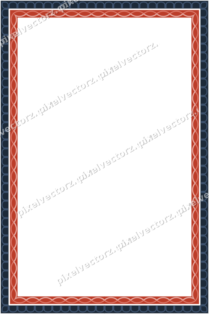 Decorative picture frame border in amber and green with arcade frieze