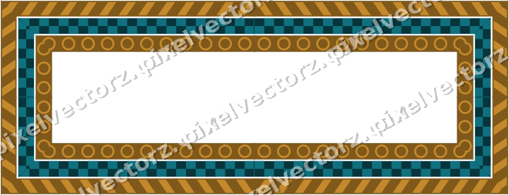 Decorative picture frame border in amber with diagonal band