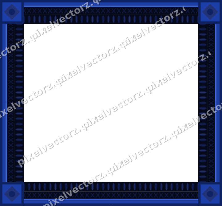 Decorative picture frame border in amber and blue with cross band