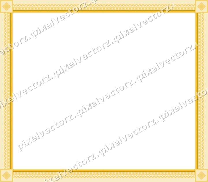 Decorative picture frame border in dark blue and amber with star band