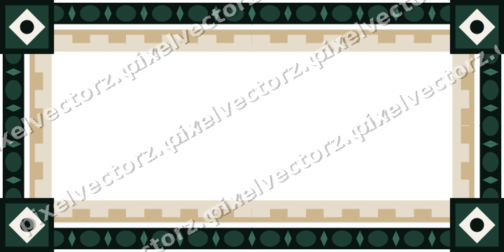 Decorative picture frame border in dark red with step band