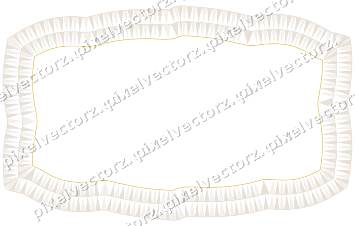 Decorative line art frame in amber and pale orange with label plaque