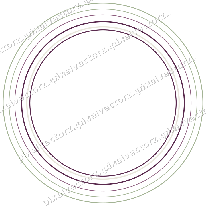 Decorative line art frame in dark magenta and lime with oval