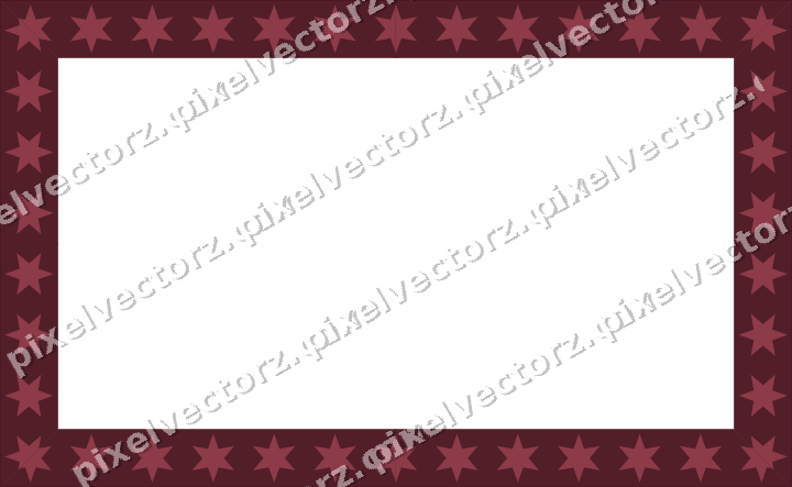 Decorative picture frame border in dark pink and amber with star band