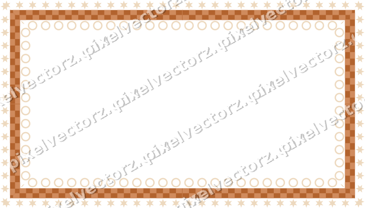 Decorative picture frame border in dark green with star band