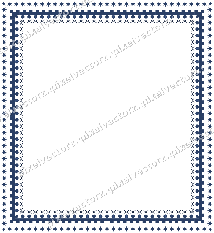 Decorative picture frame border in dark blue with leaf moulding