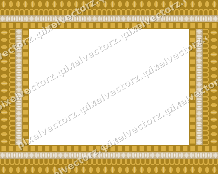 Decorative picture frame border in amber and green with egg and dart