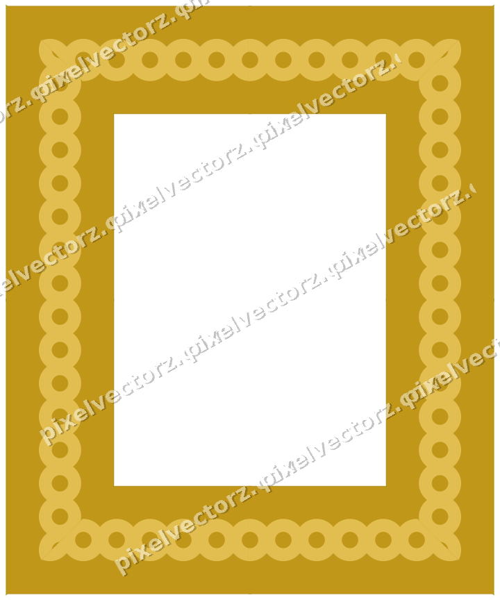 Decorative picture frame border in amber with ring chain