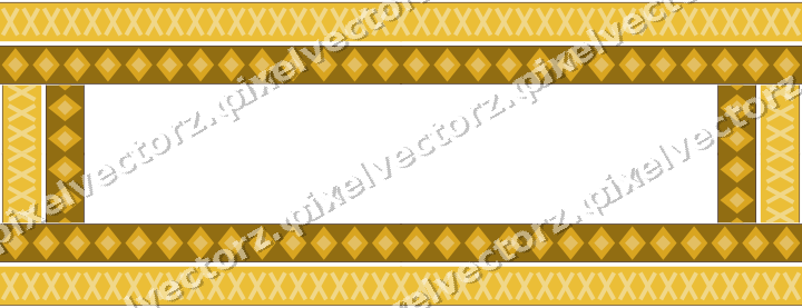 Decorative picture frame border in amber and purple with cross band