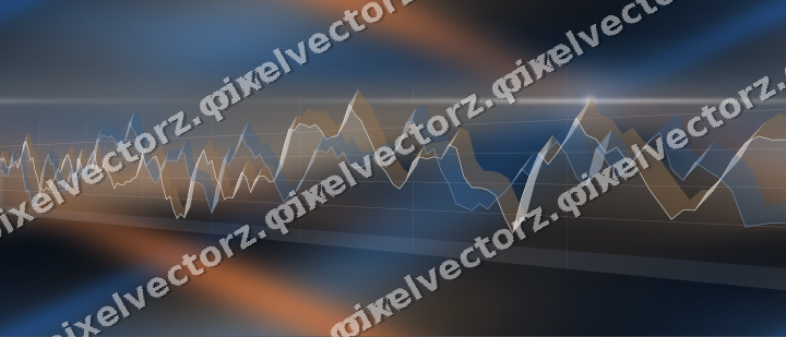 Nahtloser Neon Diagramm Hintergrund in Blau und Orange