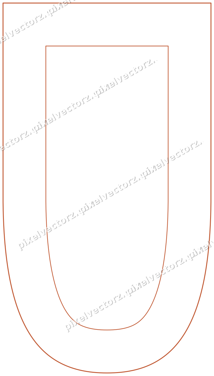 Decorative line art frame in orange and amber with shield