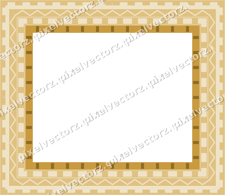 Decorative picture frame border in dark pink and amber with dentil